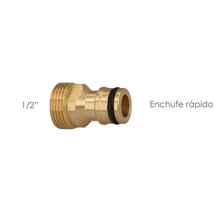 Adaptador Manguera Latón 1/2" Macho