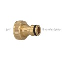 Adaptador Manguera Latón 3/4 hembra