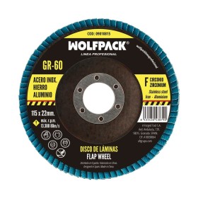 Disco Laminas Abrasivo Para Amoladora Diámetro 115 mm. Grano 60 Disco Laminado Acero, Disco Lija Acero Inoxidable