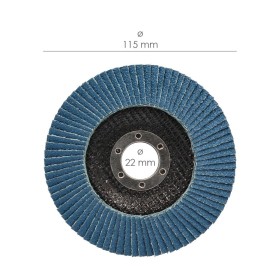 Disco Laminas Abrasivo Para Amoladora Diámetro 115 mm. Grano 60 Disco Laminado Acero, Disco Lija Acero Inoxidable