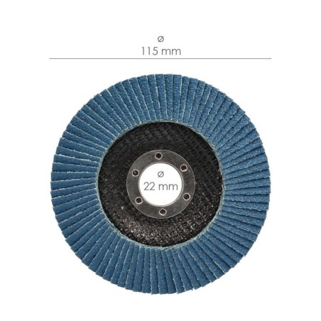 Disco Laminas Abrasivo Para Amoladora Diámetro 115 mm. Grano 60 Disco Laminado Acero, Disco Lija Acero Inoxidable