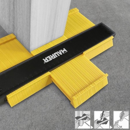 Medidor De Contornos 130x250 mm. Con Bloqueo. Medidor De Perfiles, Medidor Formas