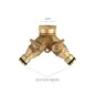 Adaptador Manguera Latón 2 tomas para Grifo 3/4" Adaptador Manguera Latón 2 tomas para Grifo 3/4"