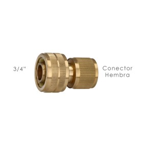 Conector Manguera Latón 3/4" Hembra, Adaptador Grifo, Conector Grifo A Conector Rápido