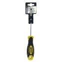 Destornillador Mango Bimaterial Boca Estampada 5x125 mm. Destornillador Plano, Cromo Vanadio,