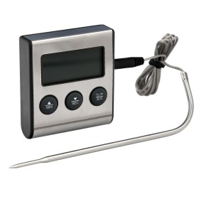 Termómetro Digital Cocina Con Sonda Cableada, y Lector Temperatura Con Soporte, Lectura Instantánea