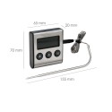 Termómetro Digital Cocina Con Sonda Cableada, y Lector Temperatura Con Soporte, Lectura Instantánea