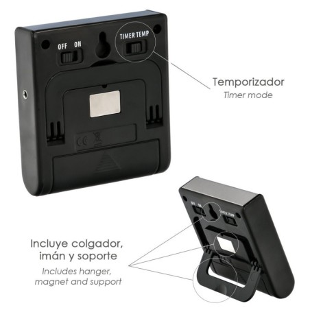 Termómetro Digital Cocina Con Sonda Cableada, y Lector Temperatura Con Soporte, Lectura Instantánea