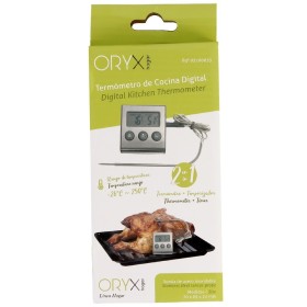 Termómetro Digital Cocina Con Sonda Cableada, y Lector Temperatura Con Soporte, Lectura Instantánea
