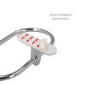 Toallero Forma Anilla Color Inox Con Efecto Espejo, Autoadhesivo Resistente, Porta Toallas, Toallero Adhesivo Pared / Mueble