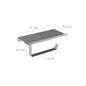 Portarrollos Baño Con estante Para Móviles Autoadhesivo, Color Inox Con Efecto Espejo, Autoadhesivo Resistente o Con Tornillos Portarrollos Baño Con estante Para Móviles Autoadhesivo, Color Inox Con Efecto Espejo, Autoadhesivo Resistente o Con Tornillos
