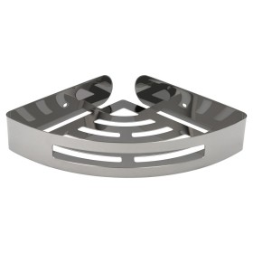 Cestillo Rincón Baño Autoadhesivo, Color Inox Con Efecto Espejo, Autoadhesivo Resistente o Con Tornillos
