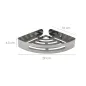 Cestillo Rincón Baño Autoadhesivo, Color Inox Con Efecto Espejo, Autoadhesivo Resistente o Con Tornillos Cestillo Rincón Baño Autoadhesivo, Color Inox Con Efecto Espejo, Autoadhesivo Resistente o Con Tornillos
