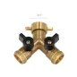 Adaptador Manguera Latón 2 Tomas Macho 3/4", Duplicador Grifo, Adaptador 2 Vías, Entrada 3/4" Hembra Adaptador Manguera Latón 2 Tomas Macho 3/4", Duplicador Grifo, Adaptador 2 Vías, Entrada 3/4" Hembra