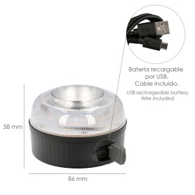 Luz de Emergencia V16 Recargable USB Homologada DGT | BRICOVAL