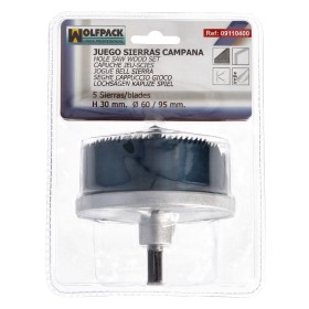 Juego Sierras Campana 30 mm. Diámetro 60/95 mm. 5 Piezas