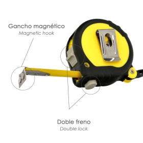 Flexómetro Gummy Grip Con Doble Freno Longitud 3 Metros Ancho 16 mm. Magnético.