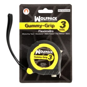 Flexómetro Gummy Grip Con Doble Freno Longitud 3 Metros Ancho 16 mm. Magnético.