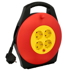 Extensible Domestico WOLFPACK 10 Metros. Sección 3 x 1.5 mm2. Alargadera Cable, Extensor Cable, Enrolla cable