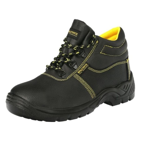 Botas Seguridad S3 Piel Negra WOLFPACK N.º 38 Vestuario Laboral, calzado Seguridad, Botas Trabajo. (Par)
