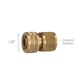 Conector Manguera Latón 1/2" Hembra, Adaptador Grifo, Conector Grifo A Conector Rápido