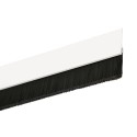 Burlete PVC Con Cepillo. Para Puertas. Color Blanco 1 Metro