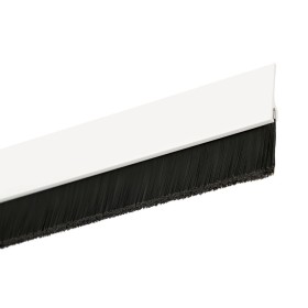 Burlete PVC Con Cepillo. Para Puertas. Color Blanco 1 Metro