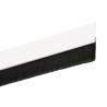 Burlete PVC Con Cepillo. Para Puertas. Color Blanco 1 Metro
