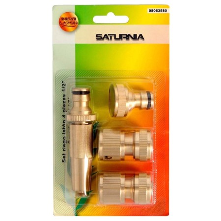 Set Riego 4 piezas Para Mangueras 1/2" Fabricado en latón.