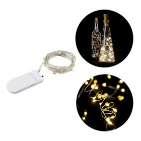 Guirnalda Luces Navidad Microled 40 Leds Color Blanco Cálido. Luz navidad interiores IP20 A Pilas (3 AA No Incluidas)