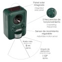 Ahuyentador Ultrasonidos Animales funcionamiento Solar / USB. Ahuyenta Roedores, Ratones, Gatos, Perros, Aves, Pájaros, etc..