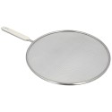 Tapa Anti Salpicaduras Diámetro 28 cm. Malla Acero Inoxidable. Con mango, Pantalla Anti salpicaduras