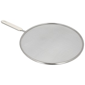 Tapa Anti Salpicaduras Diámetro 28 cm. Malla Acero Inoxidable. Con mango, Pantalla Anti salpicaduras