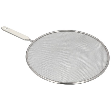 Tapa Anti Salpicaduras Diámetro 28 cm. Malla Acero Inoxidable. Con mango, Pantalla Anti salpicaduras