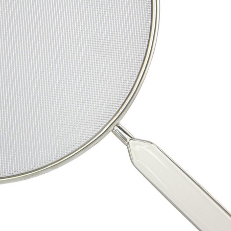 Tapa Anti Salpicaduras Diámetro 28 cm. Malla Acero Inoxidable. Con mango, Pantalla Anti salpicaduras