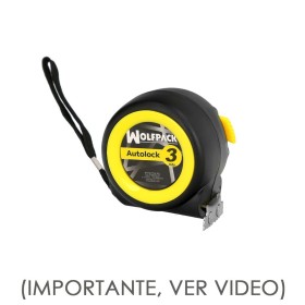 Flexómetro Sistema Autolock Con Freno Automático Longitud 3 Metros Ancho Cinta 16 mm. Magnético. Cinta Métrica Freno Automático