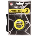 Flexómetro Sistema Autolock Con Freno Automático Longitud 3 Metros Ancho Cinta 16 mm. Magnético. Cinta Métrica Freno Automático