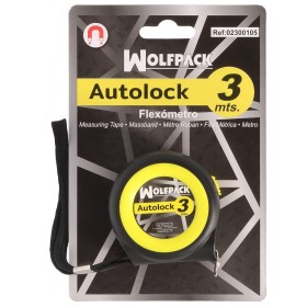 Flexómetro Sistema Autolock Con Freno Automático Longitud 3 Metros Ancho Cinta 16 mm. Magnético. Cinta Métrica Freno Automático