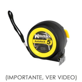 Flexómetro Sistema Autolock Con Freno Automático Longitud 5 Metros Ancho Cinta 25 mm. Magnético. Cinta Métrica Freno Automático