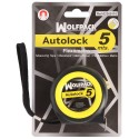 Flexómetro Sistema Autolock Con Freno Automático Longitud 5 Metros Ancho Cinta 25 mm. Magnético. Cinta Métrica Freno Automático