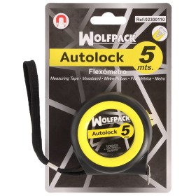 Flexómetro Sistema Autolock Con Freno Automático Longitud 5 Metros Ancho Cinta 25 mm. Magnético. Cinta Métrica Freno Automático