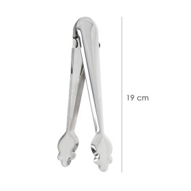 Pinzas Para Hielo de Acero Inoxidable Con Muelle de Apertura Automática. Longitud 19 cm.