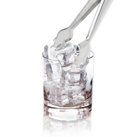 Pinzas Para Hielo de Acero Inoxidable Con Muelle de Apertura Automática. Longitud 19 cm.