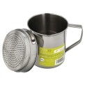 Grasera Acero Inoxidable Para Pescado Aceitera Aceite Usado 1,0 L. Con Colador y Tapa, Recipiente Reciclaje Aceite