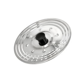 Tapadera Multiusos Acero Inoxidable Diámetro 21 cm. Uso Tapa Anti Salpicaduras y Escurridor.