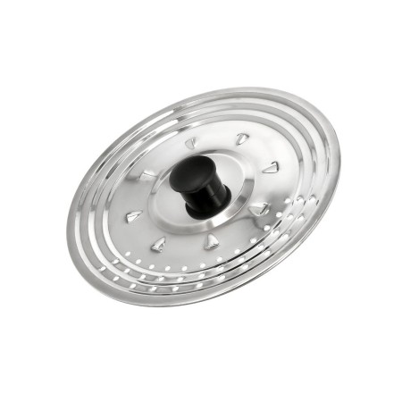 Tapadera Multiusos Acero Inoxidable Diámetro 21 cm. Uso Tapa Anti Salpicaduras y Escurridor.