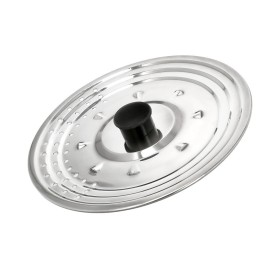 Tapadera Multiusos Acero Inoxidable Diámetro 25 cm. Uso Tapa Anti Salpicaduras y Escurridor.