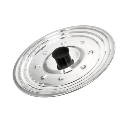 Tapadera Multiusos Acero Inoxidable Diámetro 25 cm. Uso Tapa Anti Salpicaduras y Escurridor.