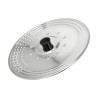 Tapadera Multiusos Acero Inoxidable Diámetro 28 cm. Uso Tapa Anti Salpicaduras y Escurridor.