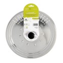 Tapadera Multiusos Acero Inoxidable Diámetro 28 cm. Uso Tapa Anti Salpicaduras y Escurridor.